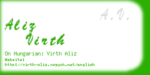 aliz virth business card